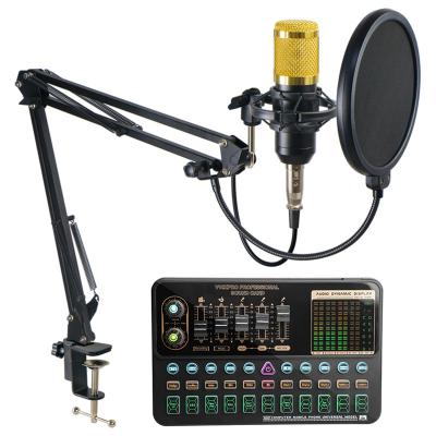 China Microphone V 10 pro usb sound card bm800 handheld microphone set recording BM 800 mic condenser with k300 sound cards and audio mixers for studio for sale