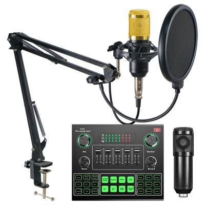 China BM800 professional handheld professional condensador de microfono studio sound card microphone podcast mixer and sound card bm800 MIC USB V9 for sale