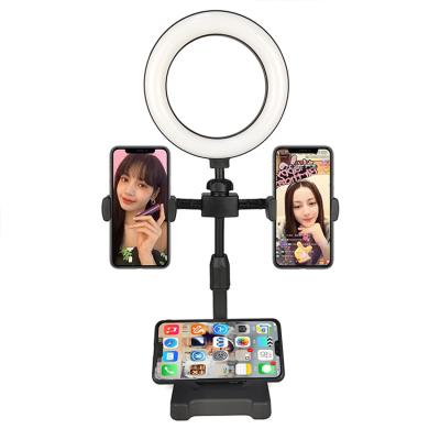 China 6 Inch Aro PORTABLE Selfie Studio Flash Stick Camera Ringlights Vlogging Photographic Lighting Kit Led Video Ring Lights Phone Tripod for sale