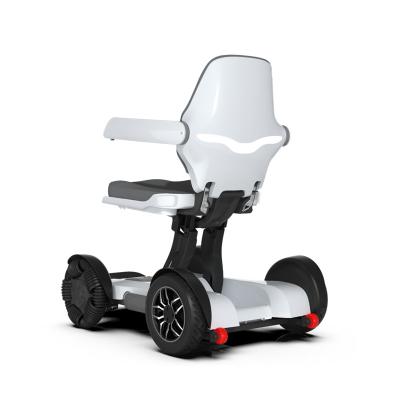 China Beach power control APP phone lithium battery aluminum and ABS 20AH portable folding electric wheelchair for sale