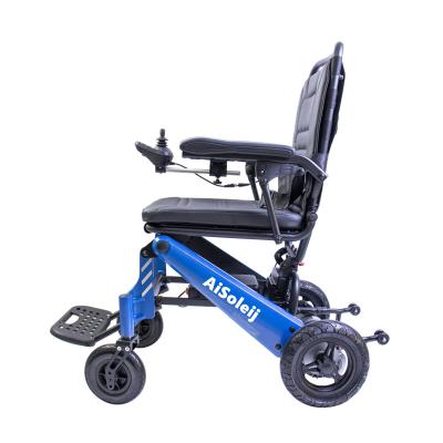 China Magnesium Alloy Ultra Light Magnesium Folding Power Disabled Electric Wheelchair for sale