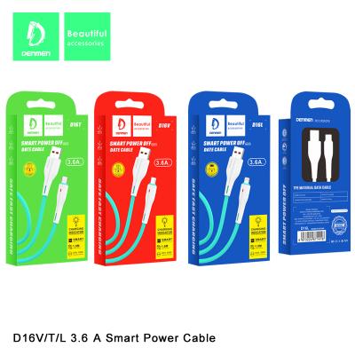 中国 3.6A 1M Iphone Charging Line Data Transmission Fast Charge Pvc Material Smart Power Off Cable 販売のため