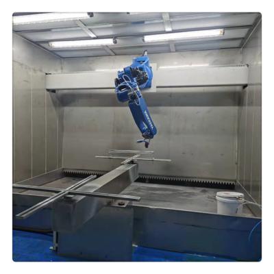 China 3C communication 6 axis spray painting robot automatic coating machine for cooker coating with SAMES air spray gun for sale