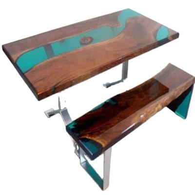 China New Design 2021 Natural Special Epoxy Resin Table Customized Resin Table for sale