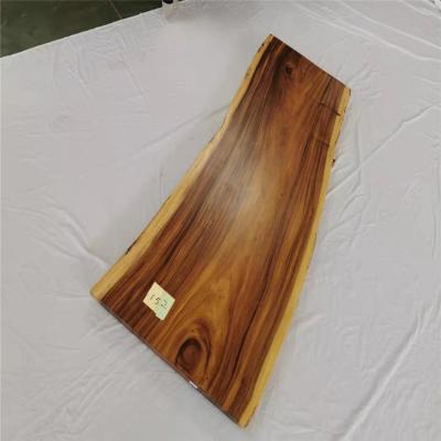 China Industrial modern solid wood slab table black walnut furniture style edge slab solid wood living table top for dining room for sale