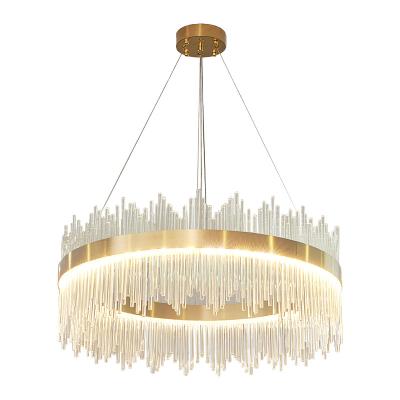 China 2020 Vintage Rectangle Pendant Light Nordic Modern Lead Crystal Lamp for Chandelier Home Living Room Pendant Lights for sale