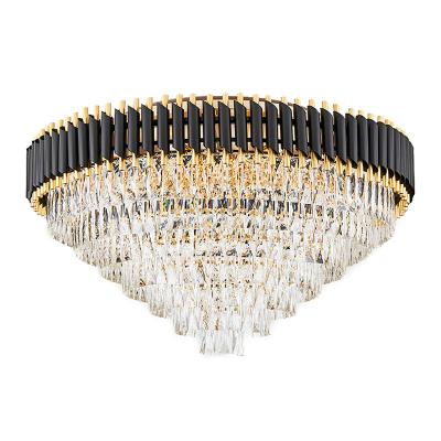 China Modern minimalist hotel individualization modern acrylic crystal black white red living room led ceiling light for sale