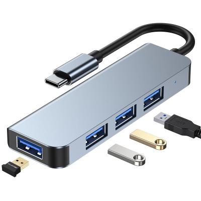 China High Speed ​​4 In 1 USB 2.0 Hub Factory OEM USB 2.0 Type C Charging Left Type C Hub [In Stock] To USB Hub Extension Docking 3.0 2.0 USB for sale