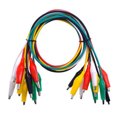 China Colorful Test 10 Pcs Test Leads Double Clip Connecting Flying Clip Test Leads Clip Connections for sale