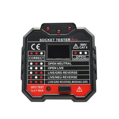 China Test LCD Display Voltage Gauge Tester LED Indication Wall Socket Tester UK for sale