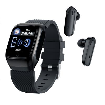 China SWL S300 TWS Touch Screen Smart Wristband 2-in-1 Watch with Wireless Earbuds Pedestrian Heart Rate BT Call Smart Wristband for sale