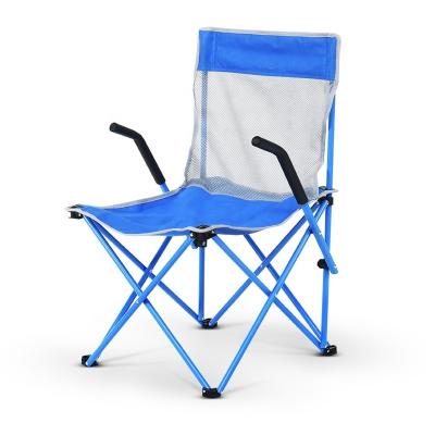 China Fishing chair OEM luxury outdoor portable lightweight metal fold camping chair with steel armrest for sale