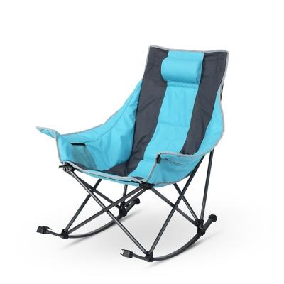 China Contemporary High Quality Comfortable Luxury Portable Folding Padded Camping Chair Outdoor Rocking Chair for sale