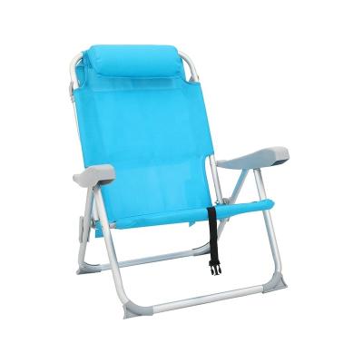 China Contemporary Outdoor Portable Lightweight Aluminum Backpack Low Folding Beach Chair for sale