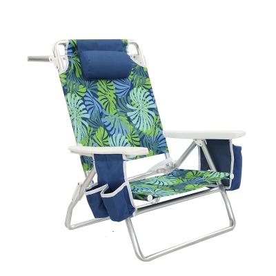 China Modern Hot Selling 5 Position Adjustable Extended Portable Aluminum Lightweight Beach Chair for sale