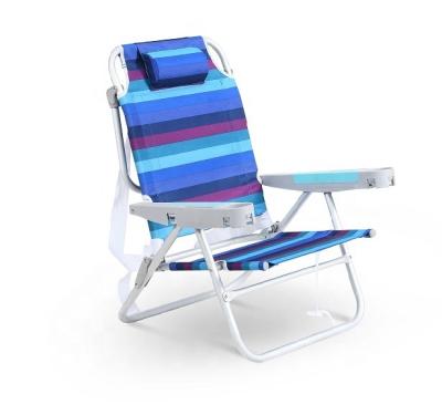 China 5 Position Folding Contemporary Adjustable Reclining Portable Aluminum Lightweight Beach Chair for sale