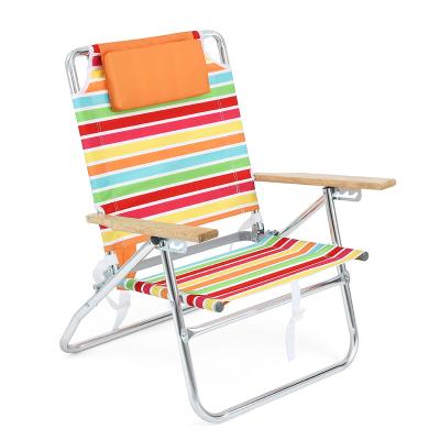 China Modern Customized Outdoor Adjustable 4 Position Backpack Beach Sofa Reclining Camping Chair For Picnic Time for sale