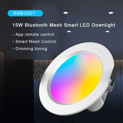 China Factory Visible Distance 30 Meters 15W Customizable Bluetooth Gathering Smart LED Downlight for sale