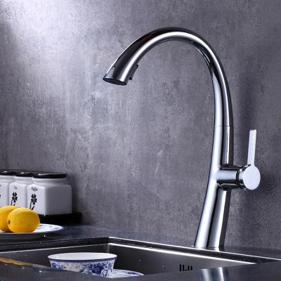 China Pull Out Spray Kitchen Faucet Wholesale New Single Lever Deck Mounted Chrome Plated Sink Mixer Pull Out Spray Kitchen Faucet for sale