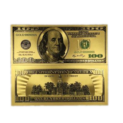 China US Dollar GS-18207 100 Bill Play Money 24k High Quality Gold Plated Banknote for sale