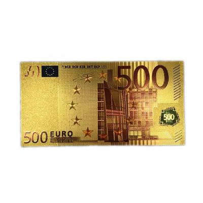 China US GS-18208 999.9 Gold Foil Euro Banknote PET Novelty Collectible Money for sale