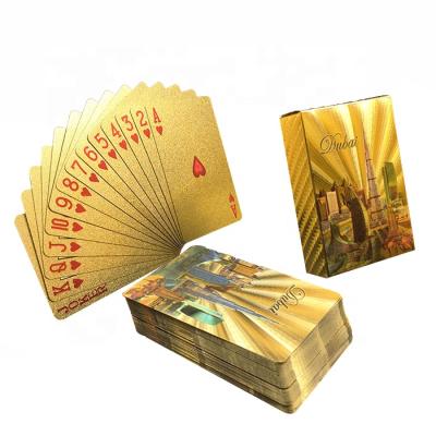 China Entertainment GS-18004 Dubai High Quality Custom 24k Gold Foil High Quality Souvenirs / Gifts / Playing Card for sale