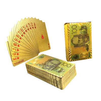 China Entertainment GS-18005 24k Gold Plated Cards Poker Souvenirs / Gifts / Playing Cards for sale