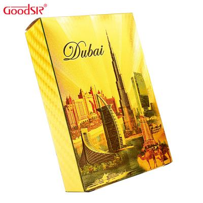 China Souvenirs / Gifts / Entertainment GS-18117 24k Dubai Gold Foil Playing Card PET Customized Poker Cards for sale