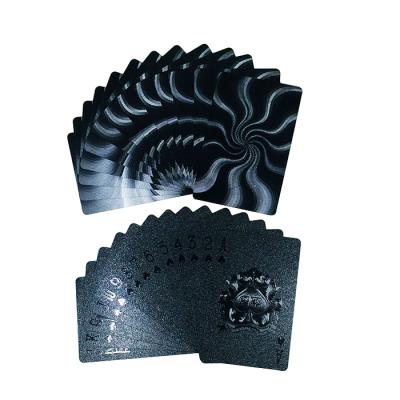 China GS-18091 Wenzhou Entertainment Factory Black Embossed Plastic Cards PET Souvenirs / Gifts / Playing Cards for sale