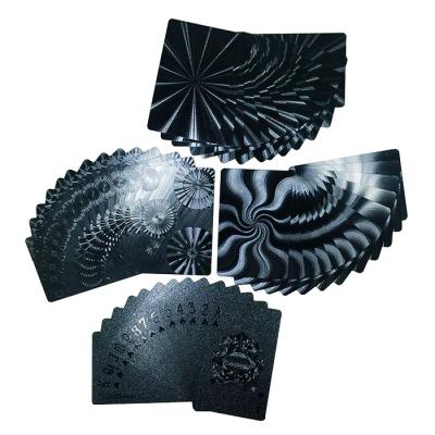 China Souvenirs / Gifts / Entertainment GS-18100 Luxury Business Card PET Black Aluminum Foil Playing Card for sale