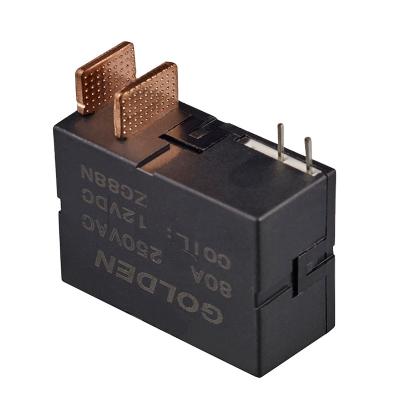 China ZC88N-112DM1 sealed gold magnetic latching relay 60a 80a 100a 5vdc 6vdc 9vdc 12vdc 24vdc 48vdc 1A 1B 250VAC for sale