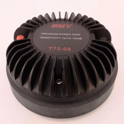 China 3 inch ferrite HF compression driver with power 80W and sensitivity 106dB T75-08 for sale