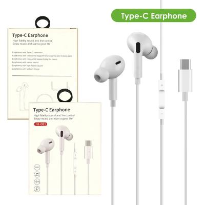 China Factory Direct Sales TYPE-C In-Ear Wired Wired Headset Earphones Headphones Headsets for sale