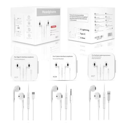 China In-ear hands free mobile phone earphone 3.5mm handfree phone headset with MIC for iphone earpiece for sale