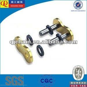 China Nickel Plated O Ring And X-Ring Motorcycle Chain Gold Plated From 420 Up To 630H for sale