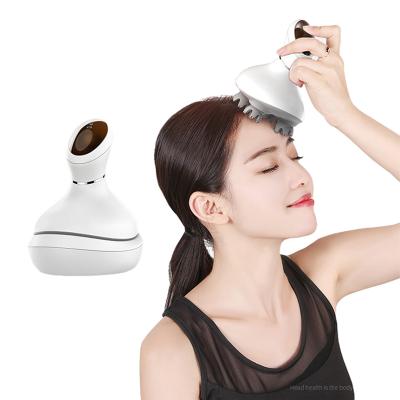 China 3D Electric Waterproof Electric Head Massage Device Wireless Prevent Hair Loss Vibrating Kneading Head Scalp Body Deep Tissue Massager for sale