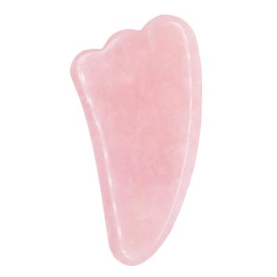 China 100% Natural Large Heart, Heart, Foot, Mushroom, Rose Quartz Gua Sha Butterfly Shape for sale