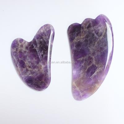 China High Quality Pure Noisy Free Amethyst Guasha For Facial Massage Tools, Amethyst Roller for sale