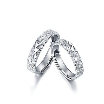 China CLASSIC S925 Sterling Silver Ring Fashion design antler pattern couples silver ring for sale