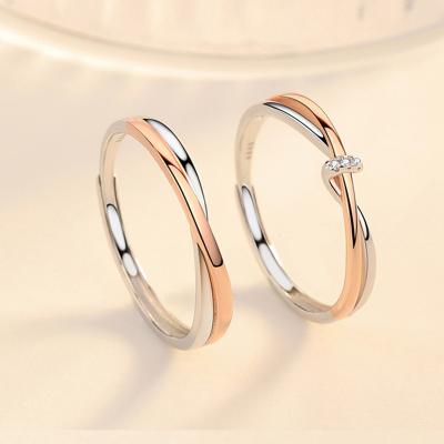 China CLASSIC Mobius Ring couples Ring S925 sterling silver men's and women's double knot ring fashion jewelry for sale