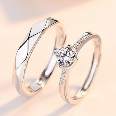 China CLASSIC Love Life s925 sterling silver couples ring a couple of men and women's wedding ring Valentine's Day gift for sale