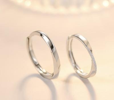 China CLASSIC S925 sterling silver couples ring Mobius ring a pair of Japanese and Korean version of the new light luxury niche ring for sale