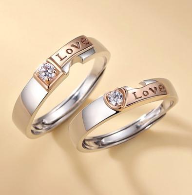 China CLASSIC S925 sterling silver ring couple ring fashion light luxury LOVE ring jewelry for sale