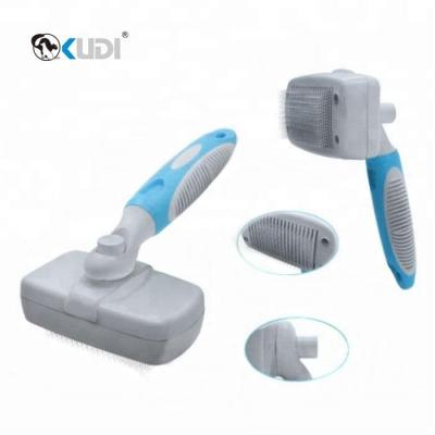 China Viable Self-cleaning Plastic Dog Pet Brush Dog Grooming Tools for sale