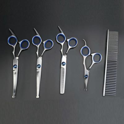 China Professional Barber Thinning Straight Curved Hair Scissors Kit 5 Pieces Thinning Scissors for sale