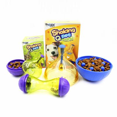 China Sustainable Plastic Pet Snack Leakage Feeder Eco-Friendly Dog And Cat Treat Toy for sale