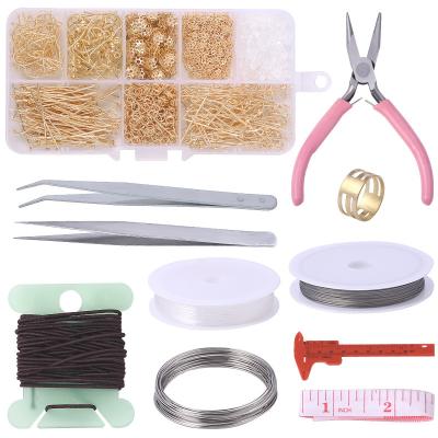 China DIY Jewelry Alloy Accessory Accessories Set Jewelry Findings Tools Cut Buckle Lobster Clasp Jump Open Rings Earring Hook Jewelry Making Consumables Batch for sale