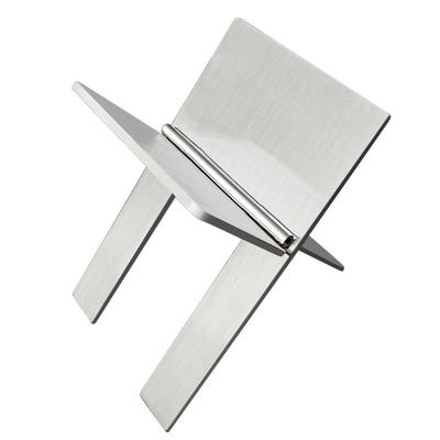 China Traditional Foldable Silver Cigar Stand Holder Ashtray Stainless Steel Cigar Smoking Accessories for sale