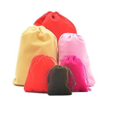 China Custom Drawstring Velveteen Folding Jewelery Pouches Jewelry Bag for sale