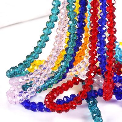 China Jewelry Making Glass Beads Crystal Rondelle Beads For Jewelry Faceted Making Necklace Bracelet Decoration for sale